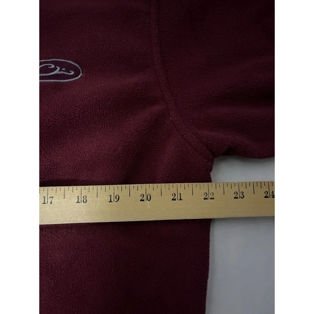 Drake Waterfowl Snap Fleece Jacket Men's Size Large Red Long Sleeve
